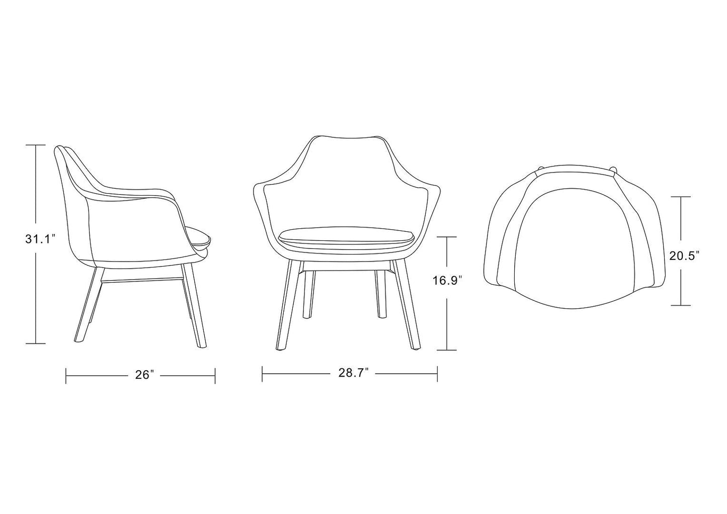 Manhattan Comfort Cronkite Accent Chair