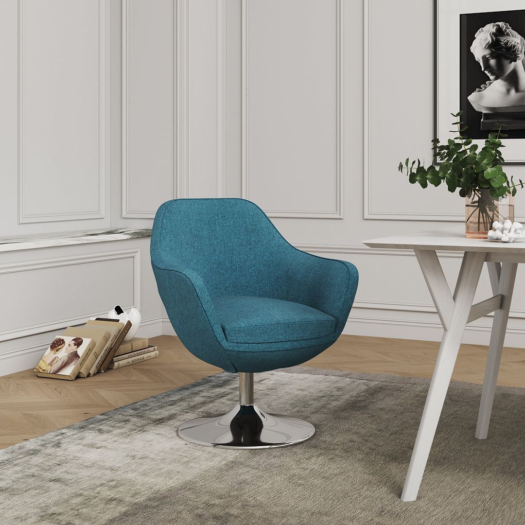 Manhattan Comfort Caisson Swivel Accent Chair