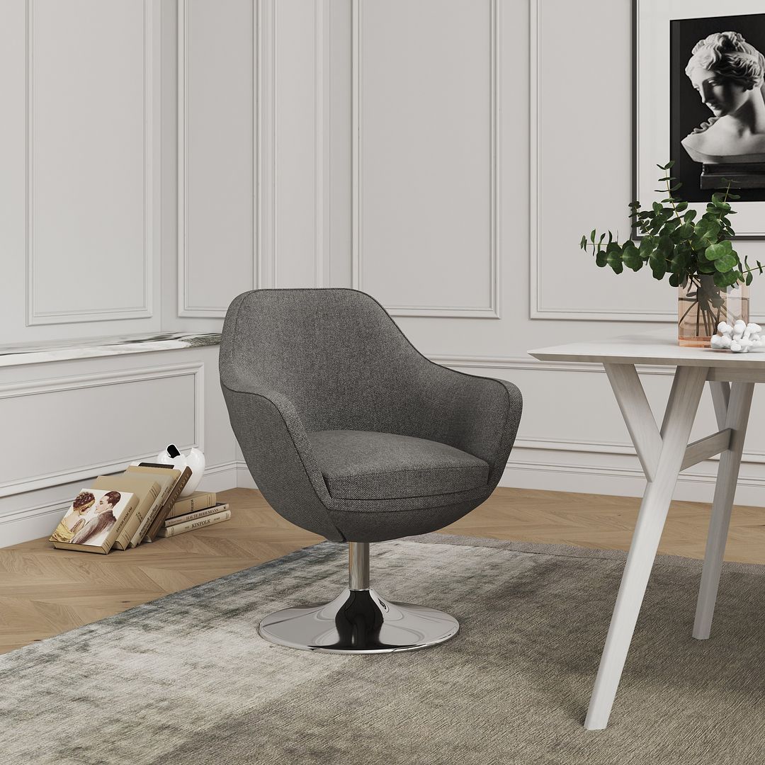 Manhattan Comfort Caisson Swivel Accent Chair