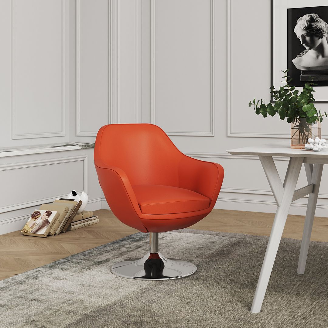 Manhattan Comfort Caisson Swivel Accent Chair