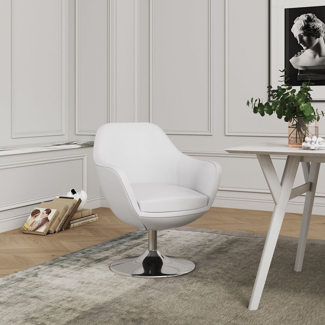 Manhattan Comfort Caisson Swivel Accent Chair