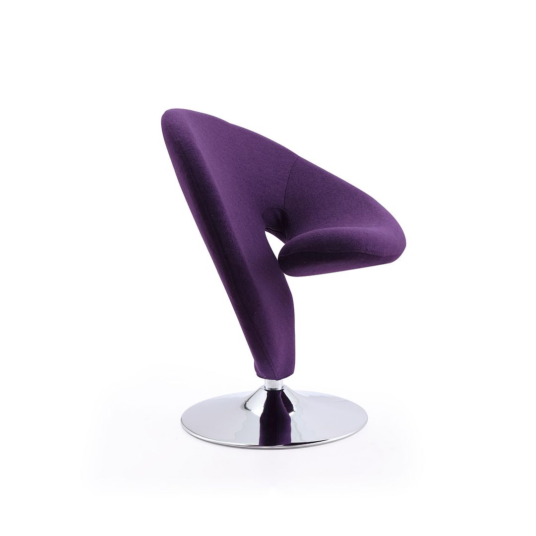 Manhattan Comfort Curl Swivel Accent Chair