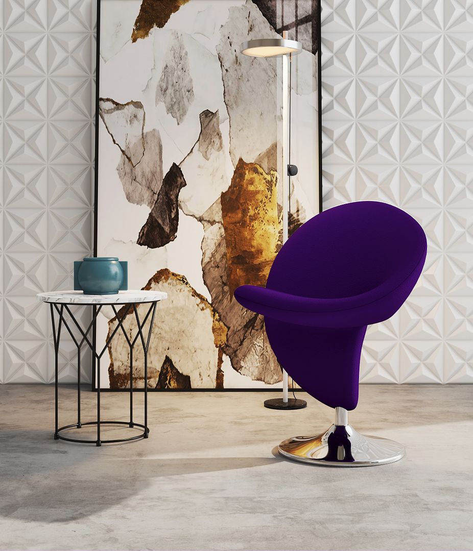 Manhattan Comfort Curl Swivel Accent Chair