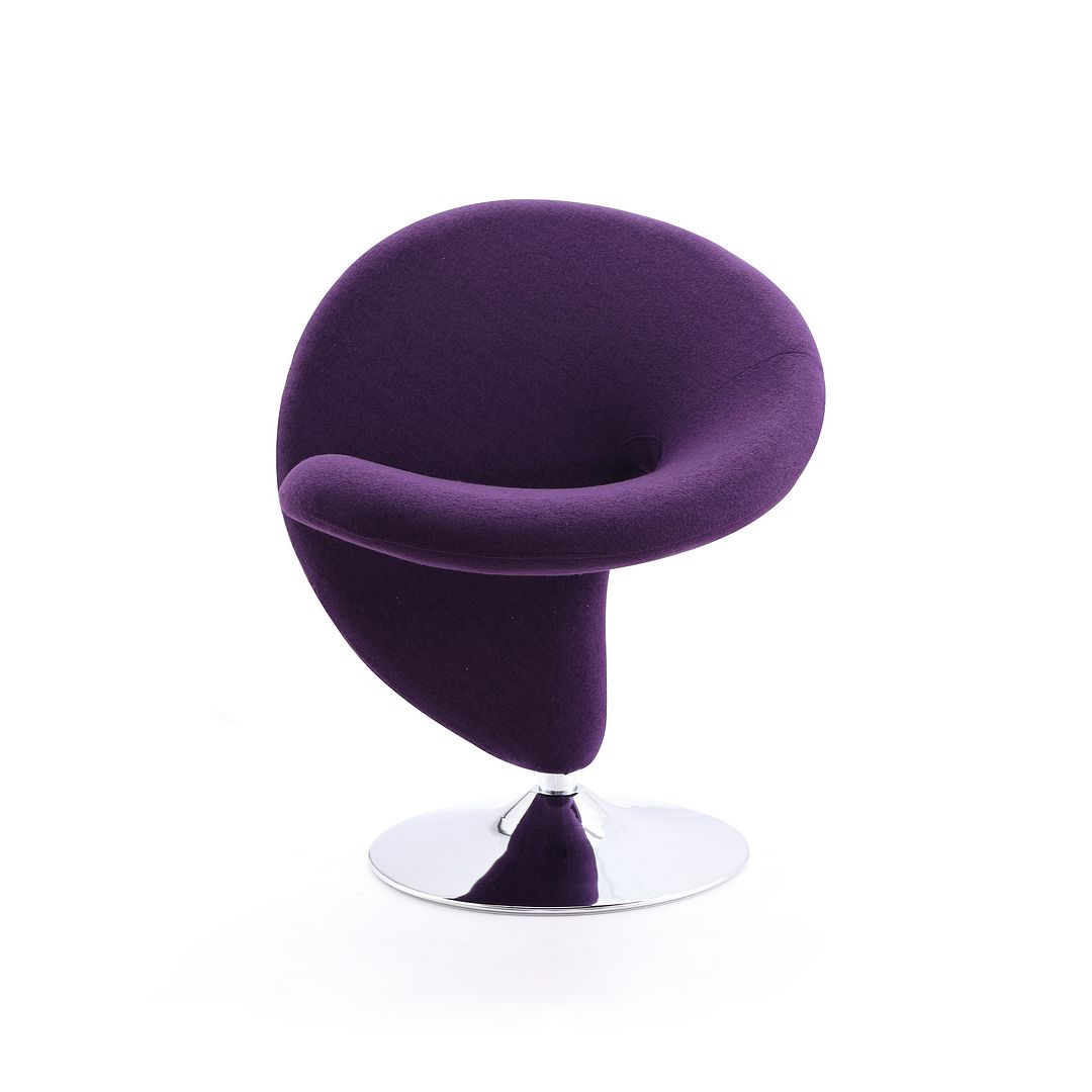 Manhattan Comfort Curl Swivel Accent Chair