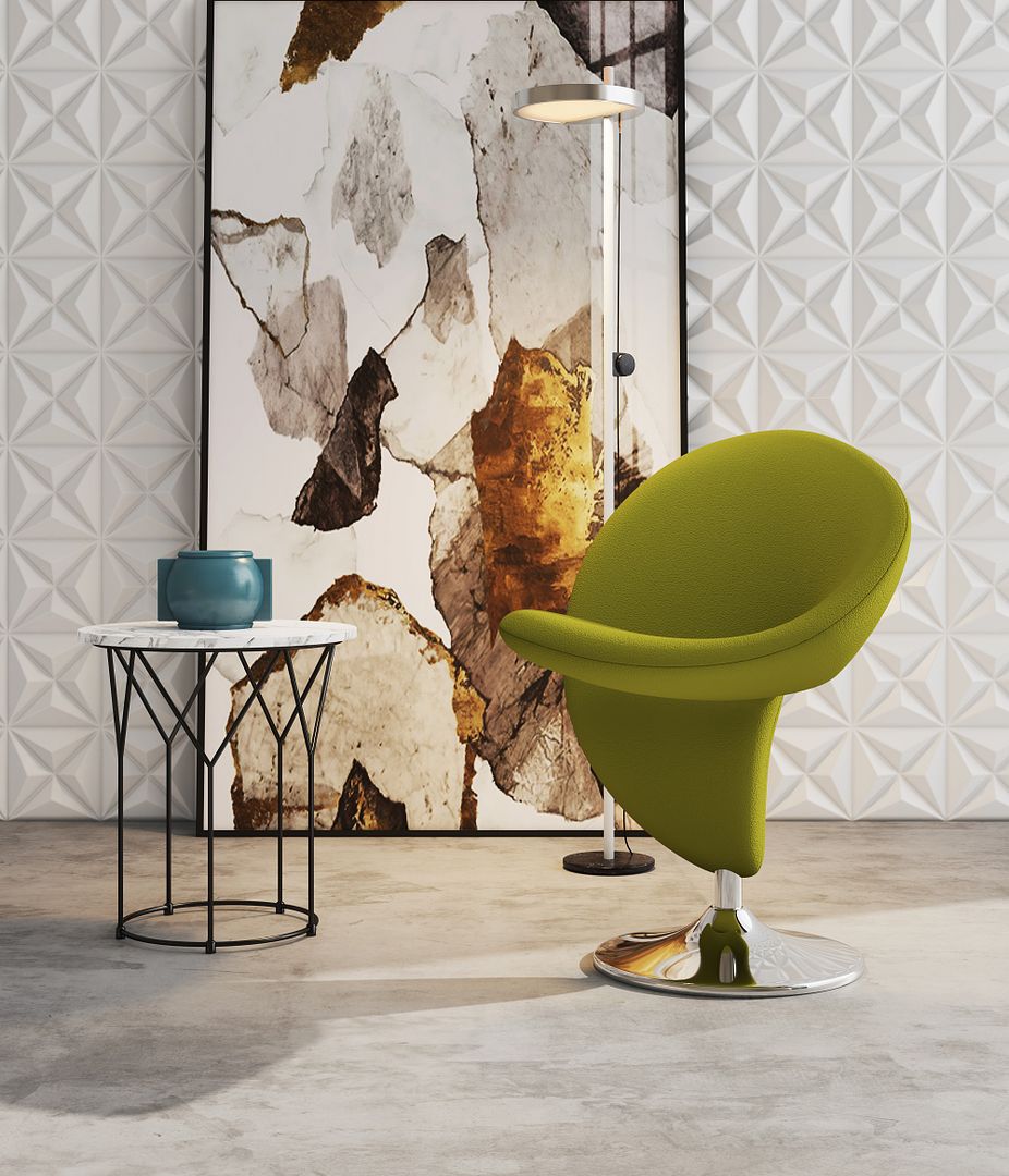 Manhattan Comfort Curl Swivel Accent Chair