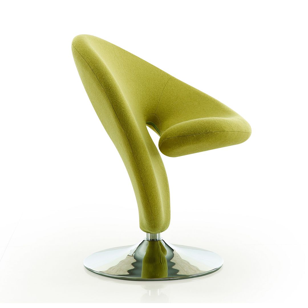 Manhattan Comfort Curl Swivel Accent Chair