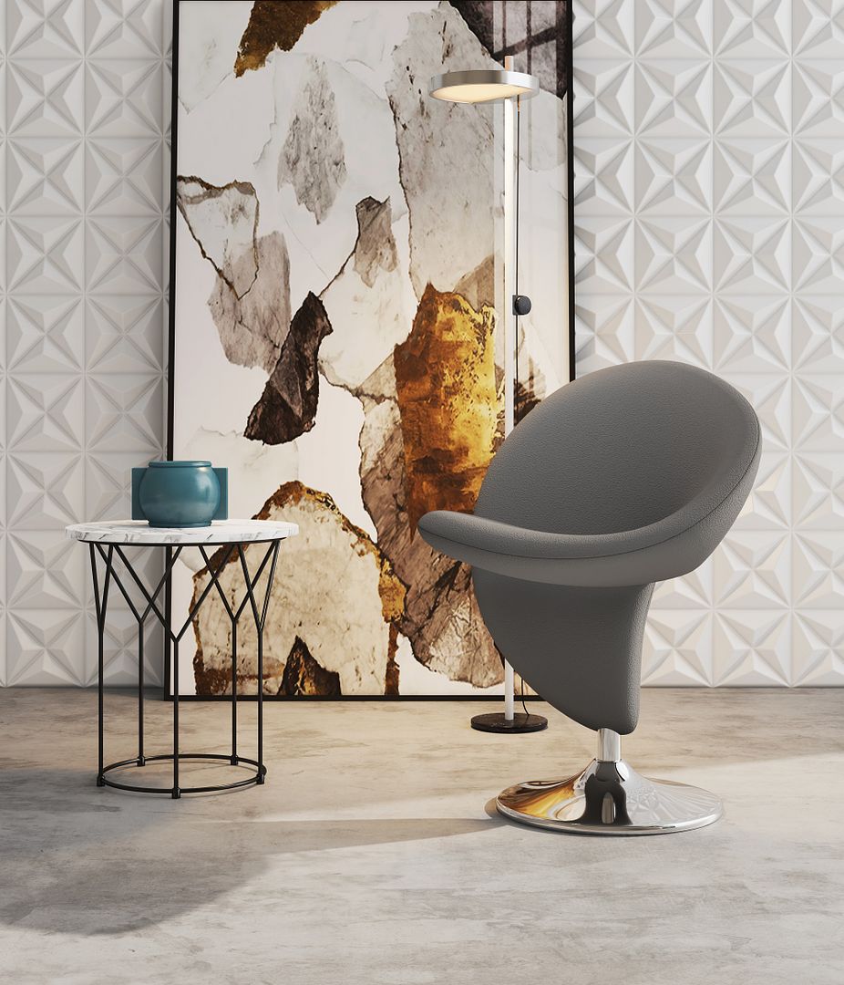 Manhattan Comfort Curl Swivel Accent Chair