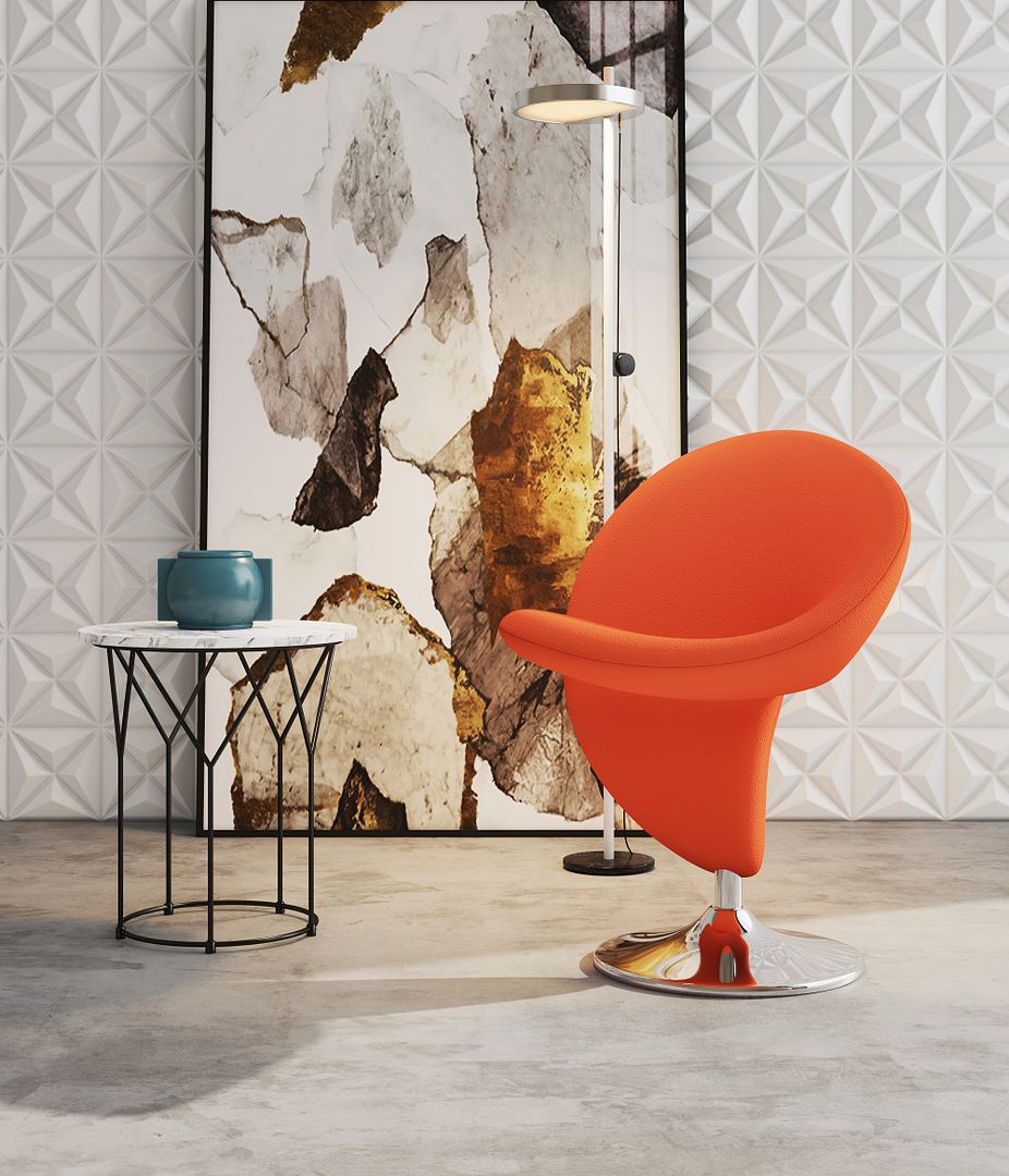 Manhattan Comfort Curl Swivel Accent Chair