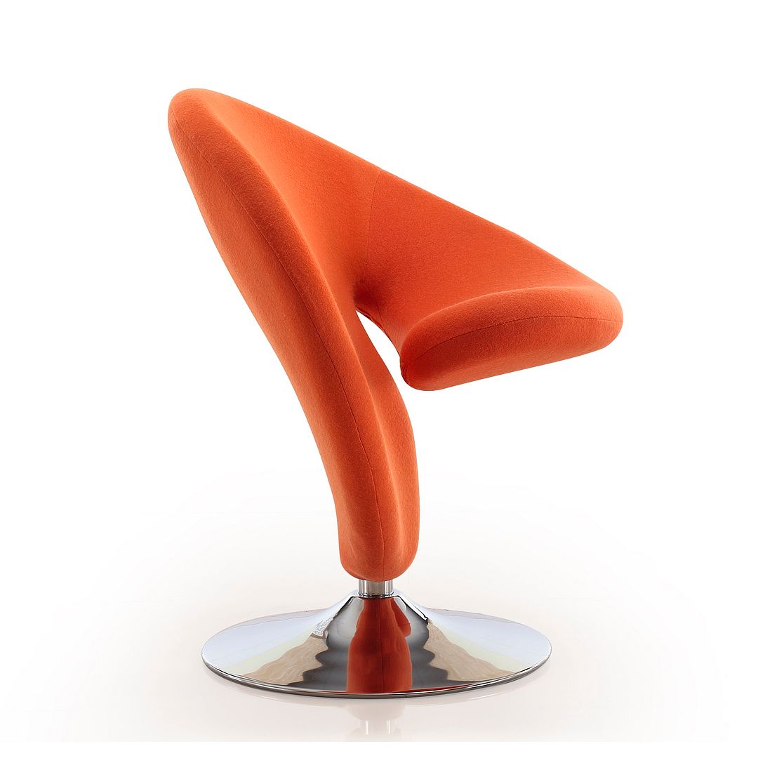 Manhattan Comfort Curl Swivel Accent Chair