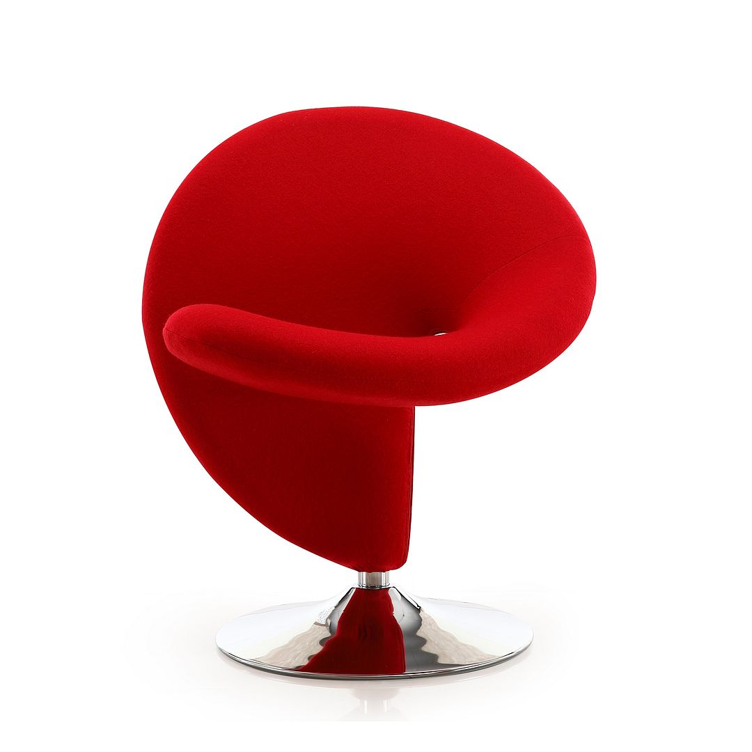 Manhattan Comfort Curl Swivel Accent Chair