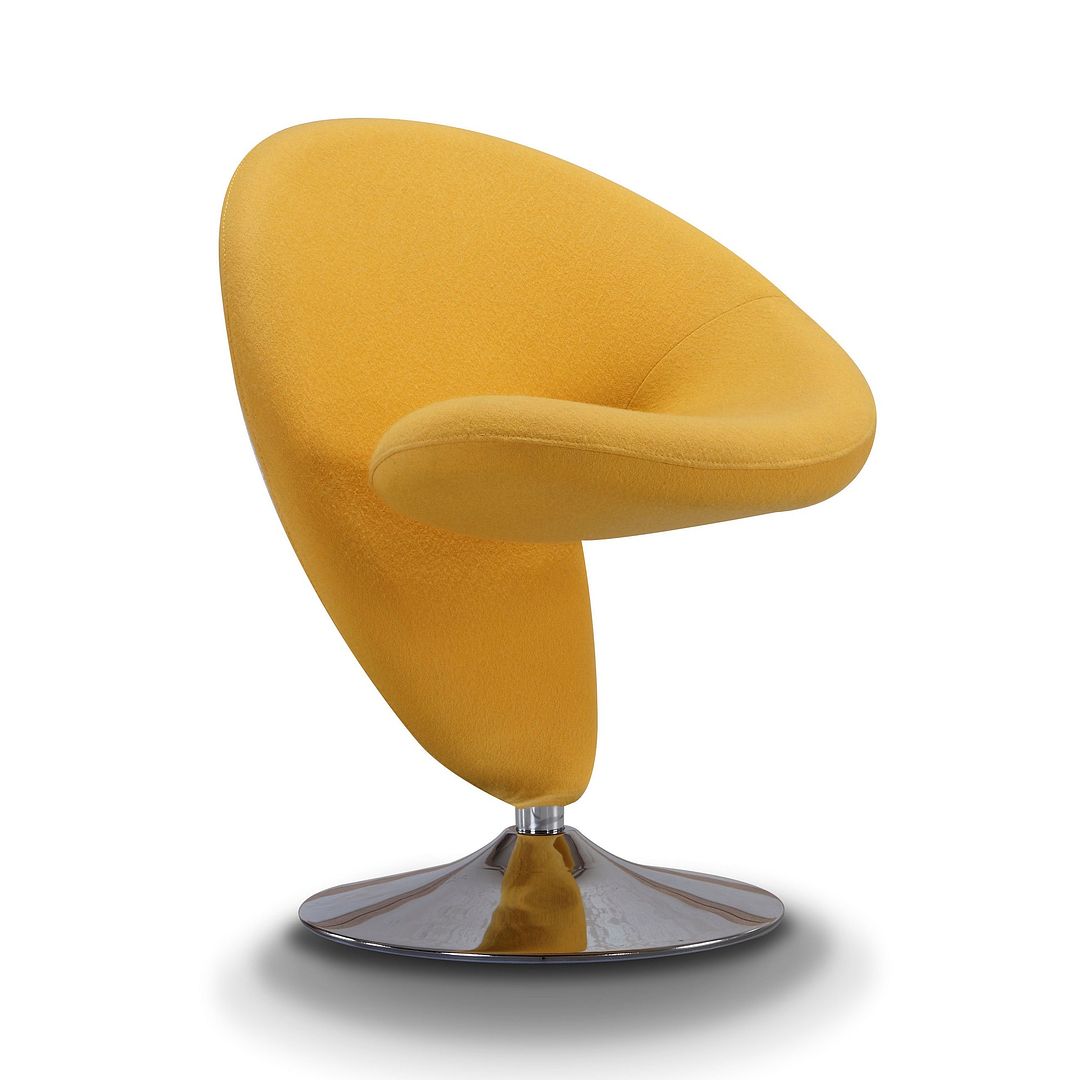 Manhattan Comfort Curl Swivel Accent Chair