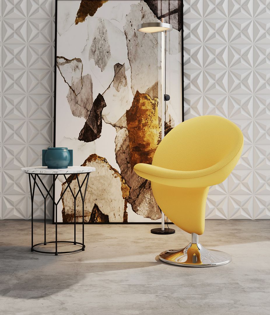 Manhattan Comfort Curl Swivel Accent Chair