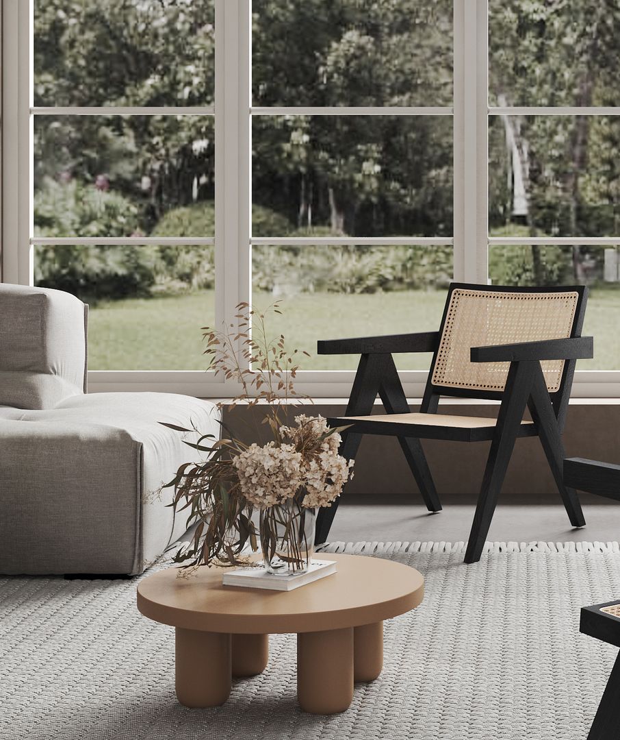 Manhattan Comfort Hamlet Cane Accent Chair
