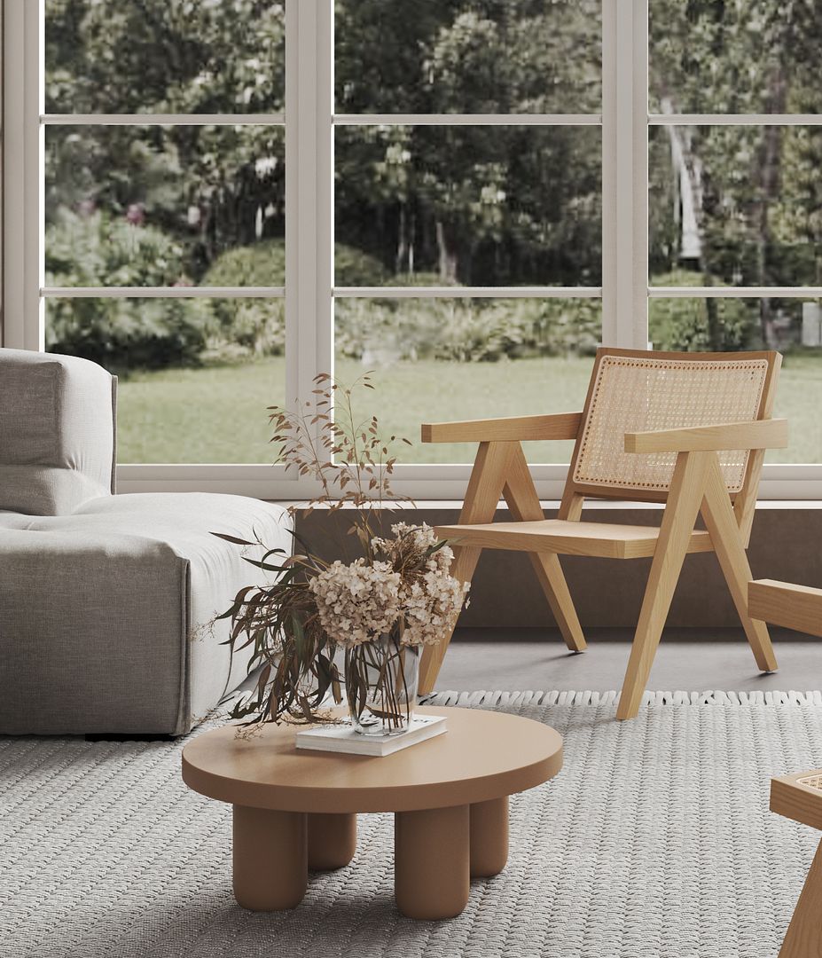 Manhattan Comfort Hamlet Cane Accent Chair