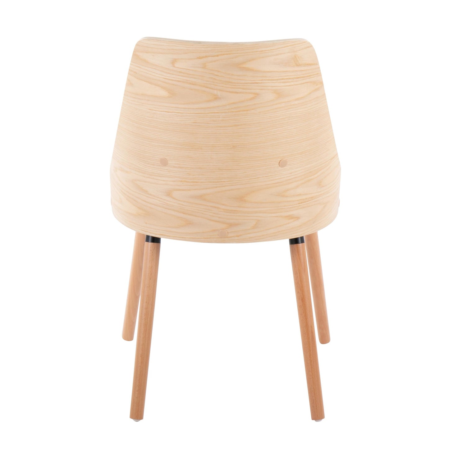 Mid-Century Modern Chair in Natural Wood and Cream Fabric by Majestic Office Furniture (Set of 2)
