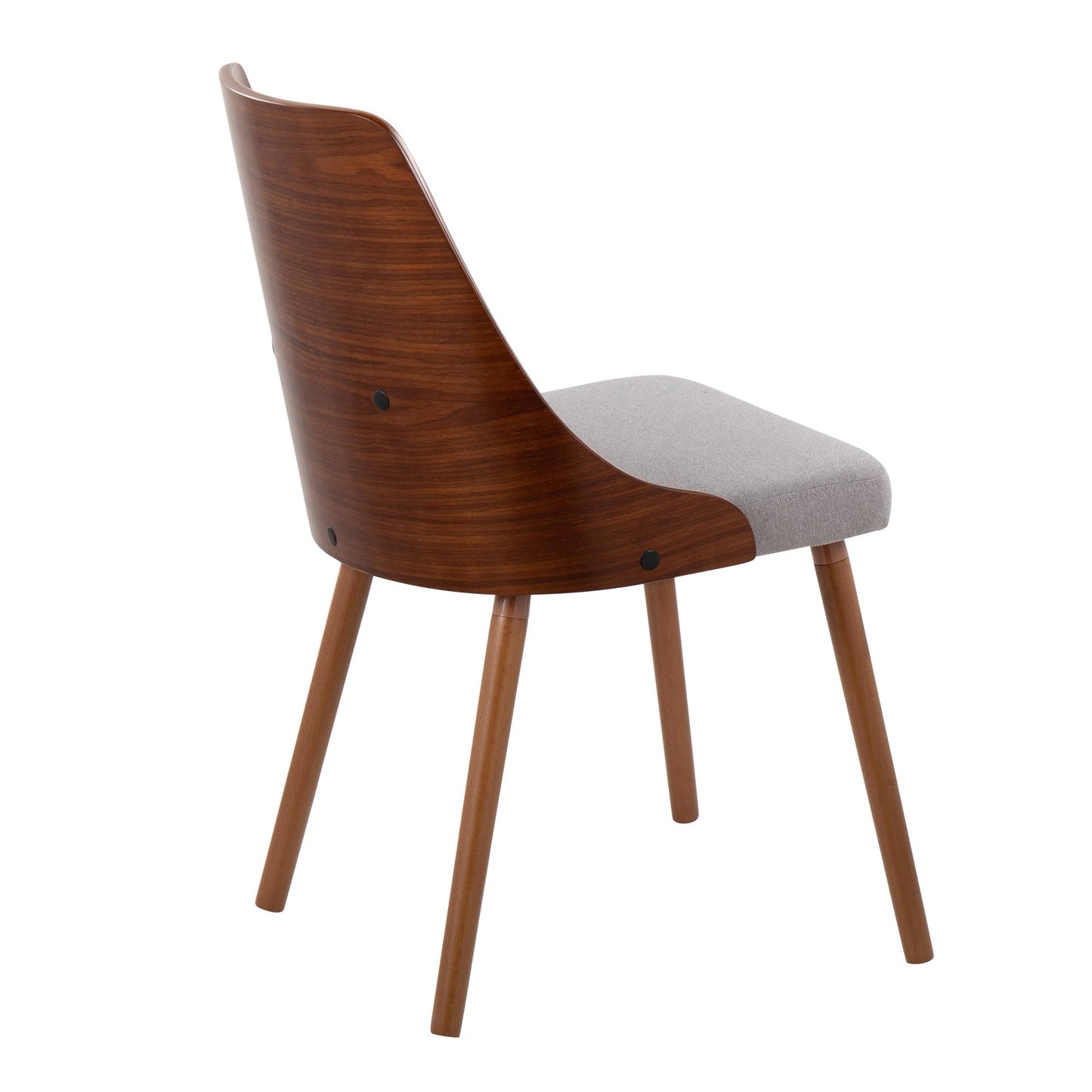 Mid-Century Modern Chair in Natural Wood and Cream Fabric by Majestic Office Furniture (Set of 2)