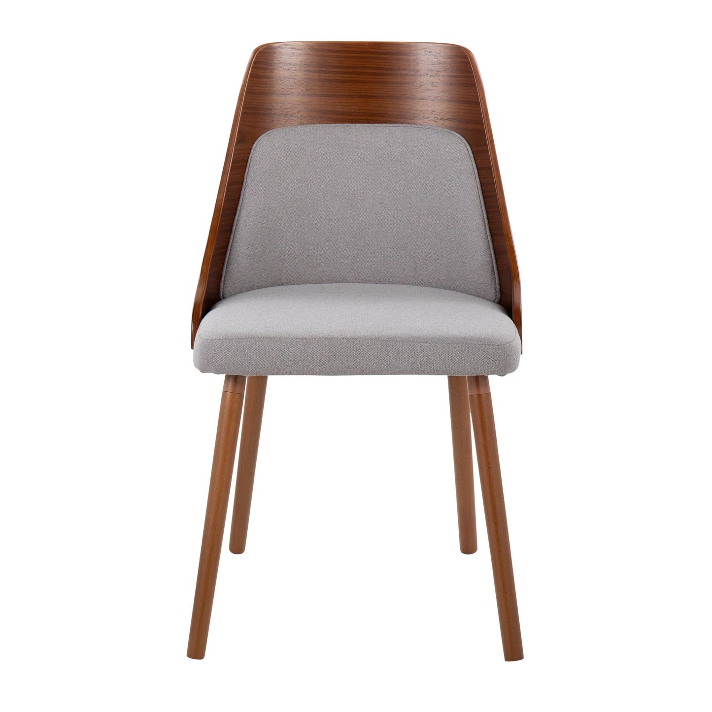 Mid-Century Modern Chair in Natural Wood and Cream Fabric by Majestic Office Furniture (Set of 2)