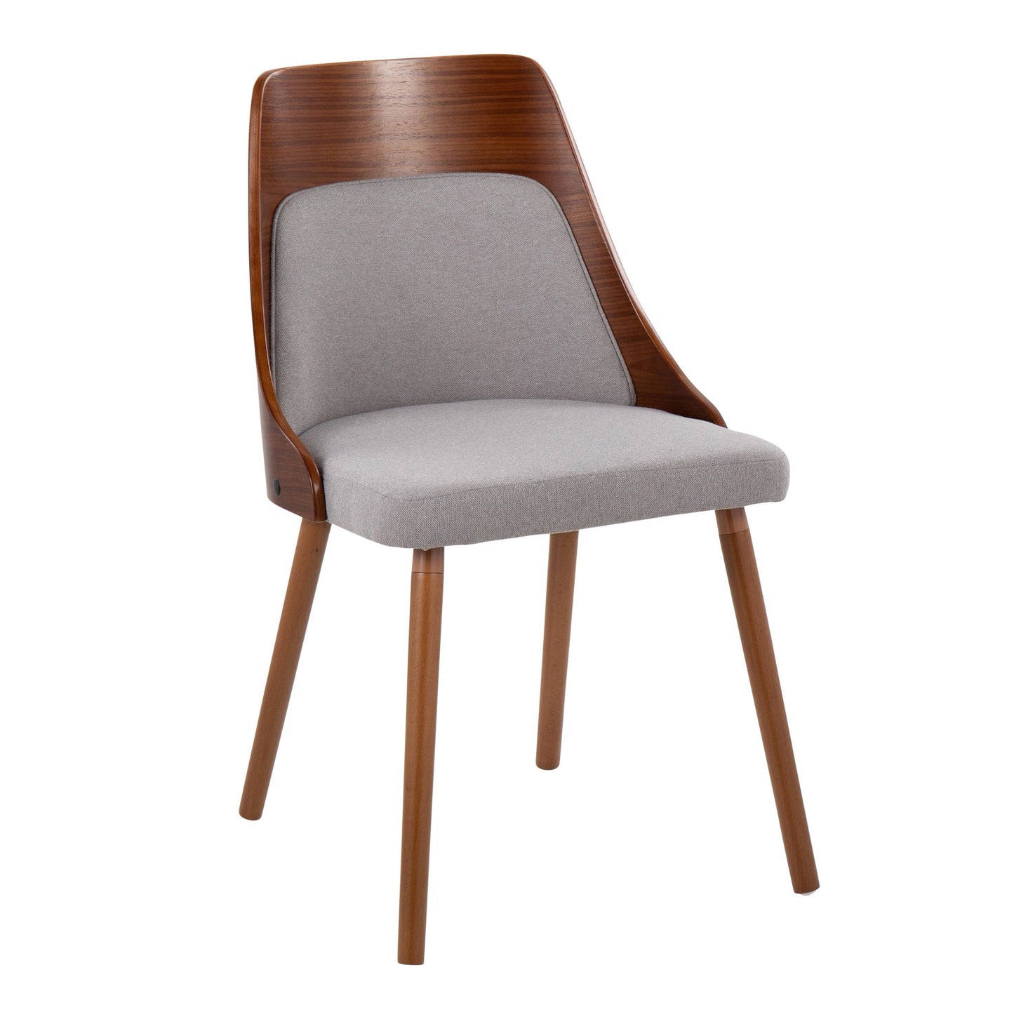 Mid-Century Modern Chair in Natural Wood and Cream Fabric by Majestic Office Furniture (Set of 2)