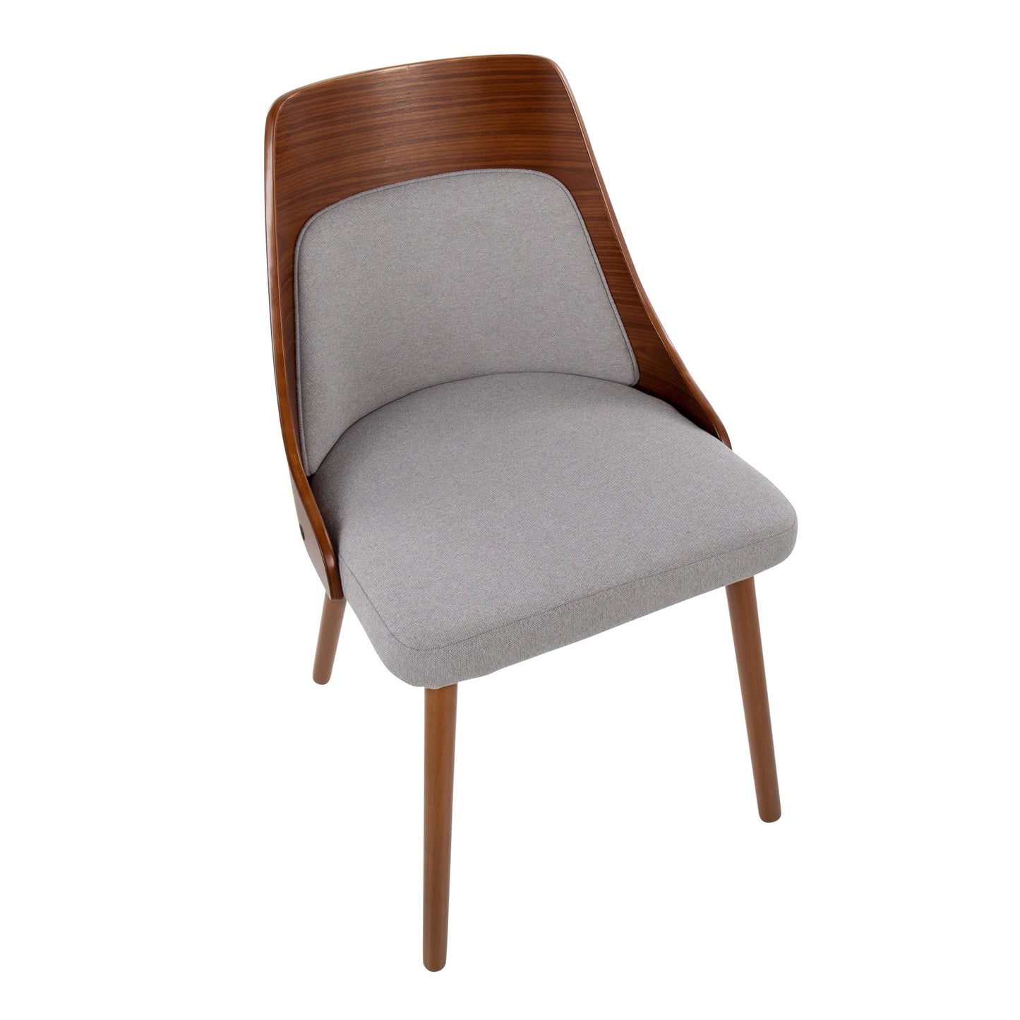 Mid-Century Modern Chair in Natural Wood and Cream Fabric by Majestic Office Furniture (Set of 2)