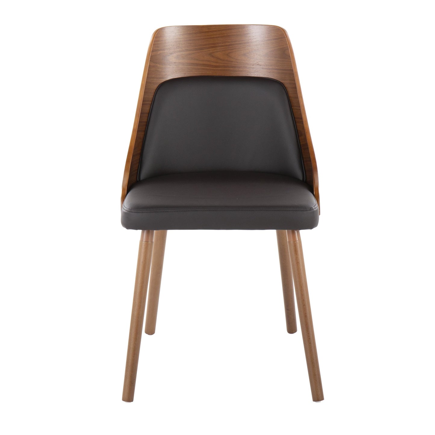 Mid-Century Modern Chair in Natural Wood and Cream Fabric by Majestic Office Furniture (Set of 2)