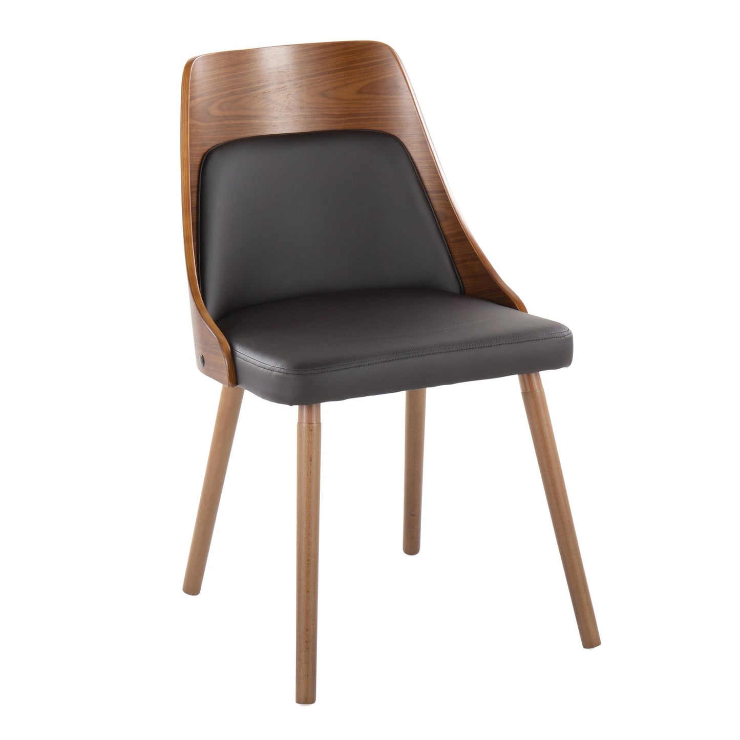 Mid-Century Modern Chair in Natural Wood and Cream Fabric by Majestic Office Furniture (Set of 2)