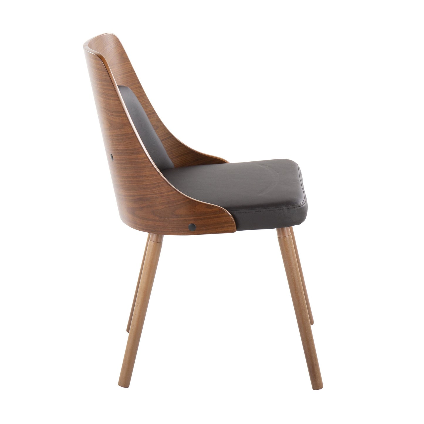 Mid-Century Modern Chair in Natural Wood and Cream Fabric by Majestic Office Furniture (Set of 2)