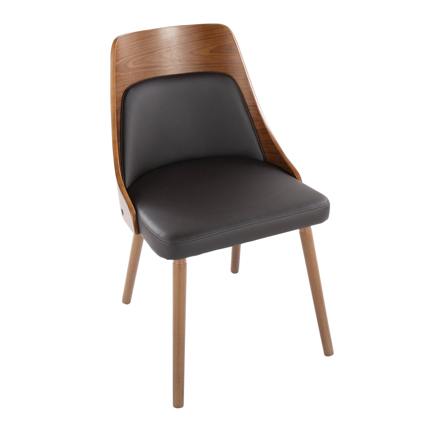 Mid-Century Modern Chair in Natural Wood and Cream Fabric by Majestic Office Furniture (Set of 2)