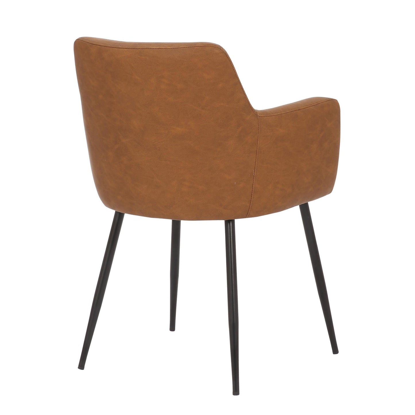 Andrew Contemporary Dining/Accent Chair in Gold Metal and Black Velvet - Set of 2