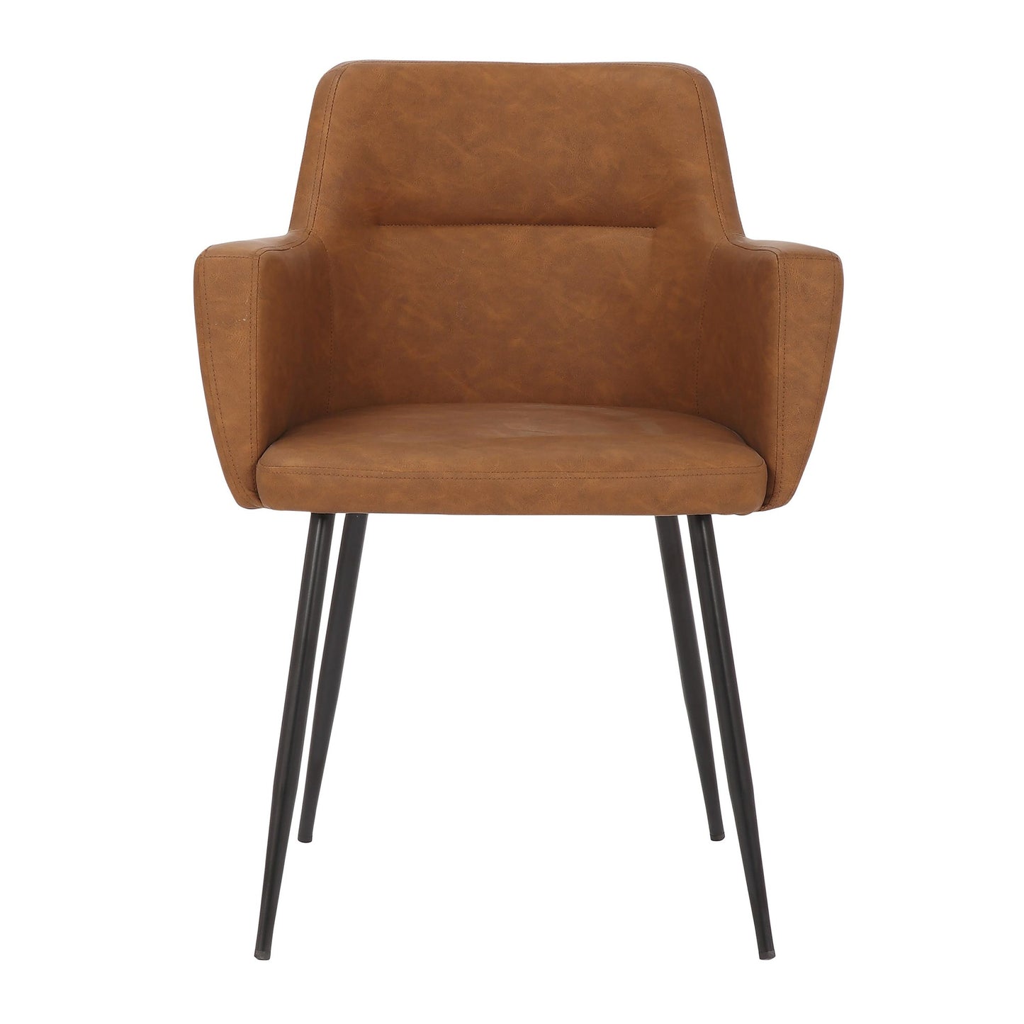 Andrew Contemporary Dining/Accent Chair in Gold Metal and Black Velvet - Set of 2