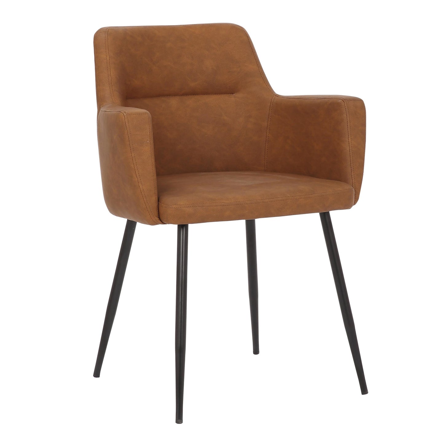 Andrew Contemporary Dining/Accent Chair in Gold Metal and Black Velvet - Set of 2
