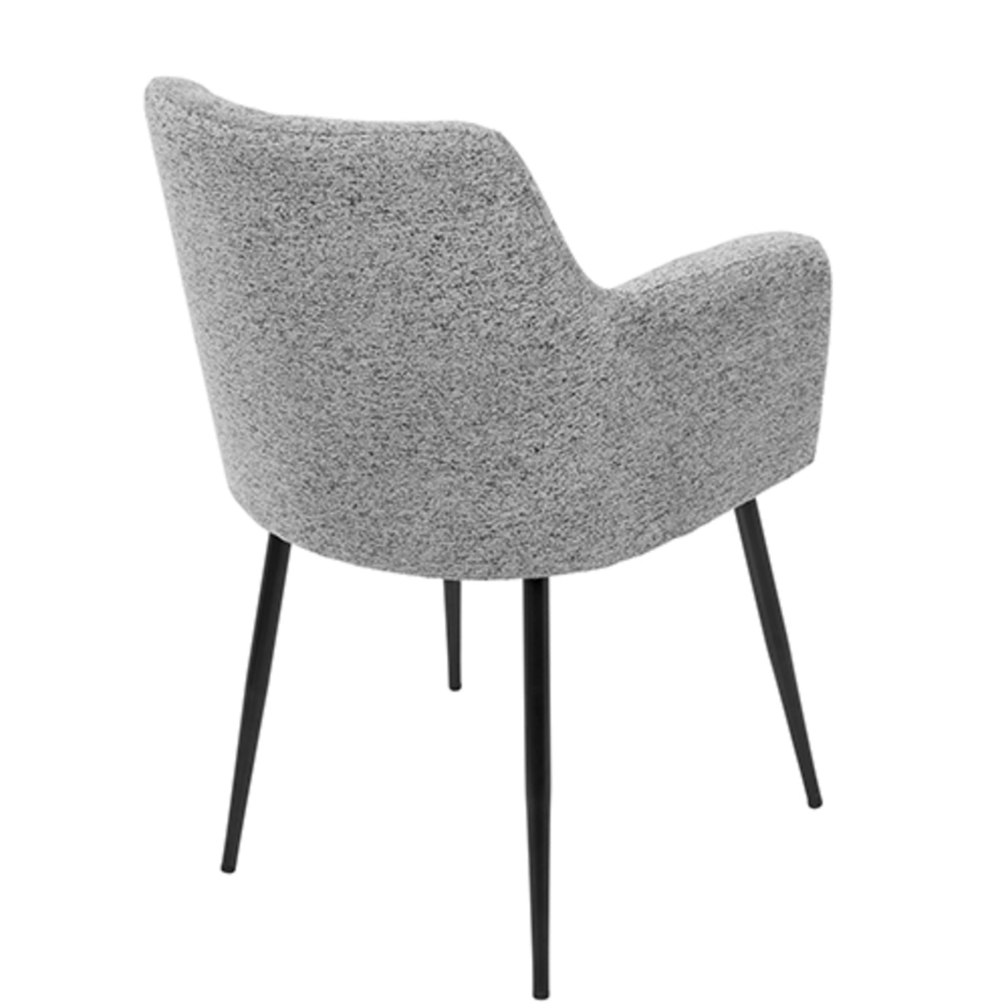 Andrew Contemporary Dining/Accent Chair in Gold Metal and Black Velvet - Set of 2