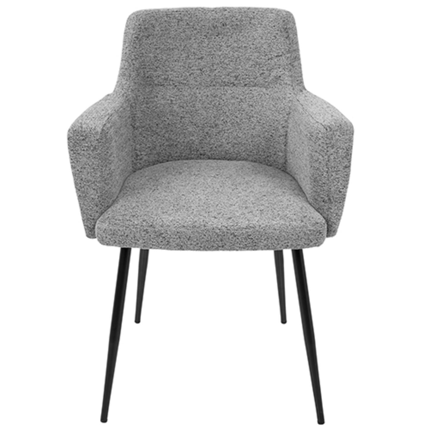 Andrew Contemporary Dining/Accent Chair in Gold Metal and Black Velvet - Set of 2
