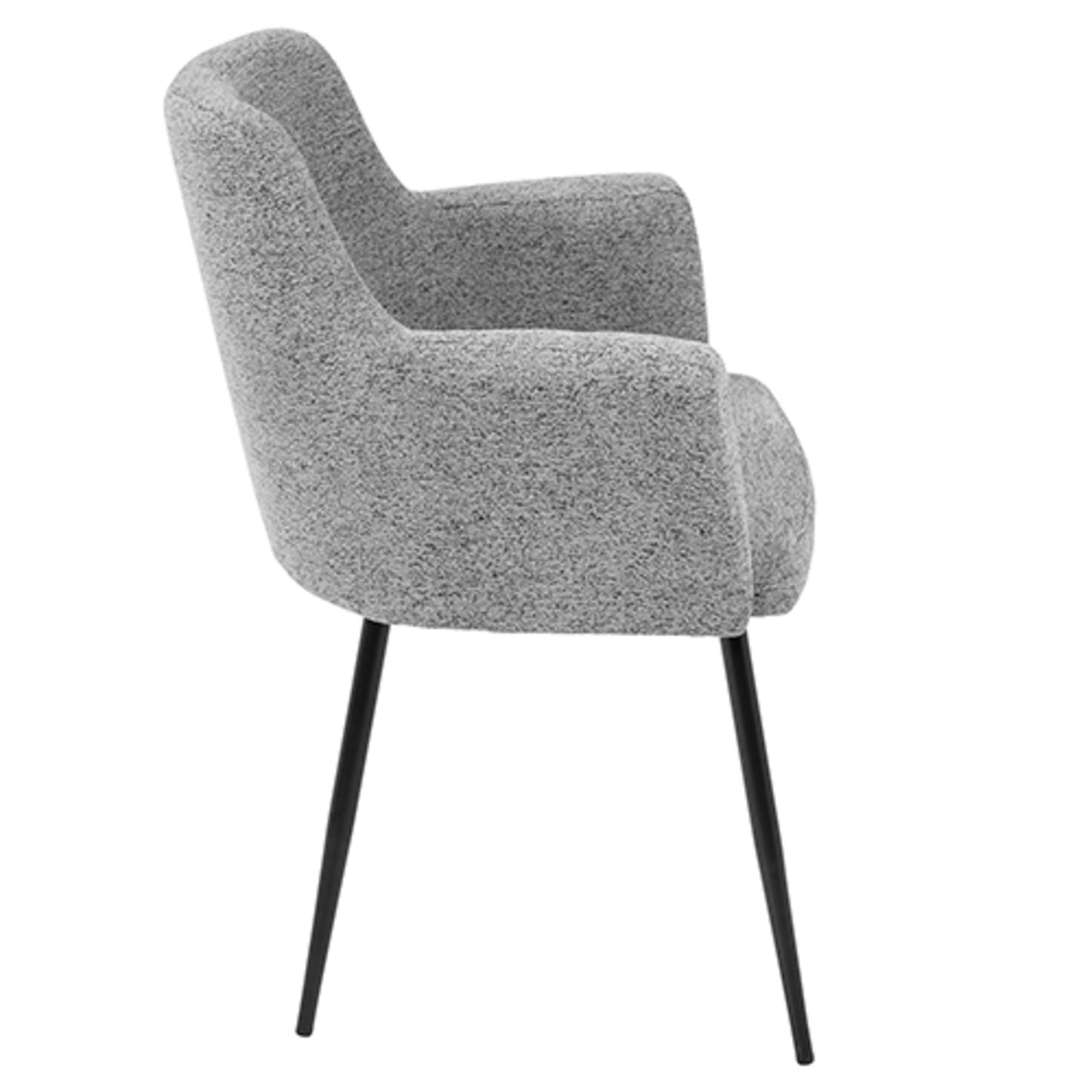 Andrew Contemporary Dining/Accent Chair in Gold Metal and Black Velvet - Set of 2