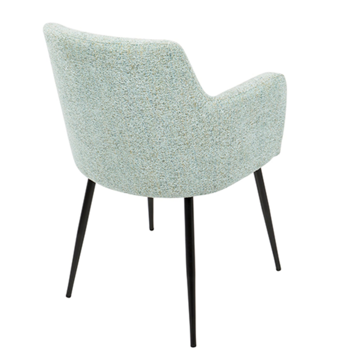 Andrew Contemporary Dining/Accent Chair in Gold Metal and Black Velvet - Set of 2