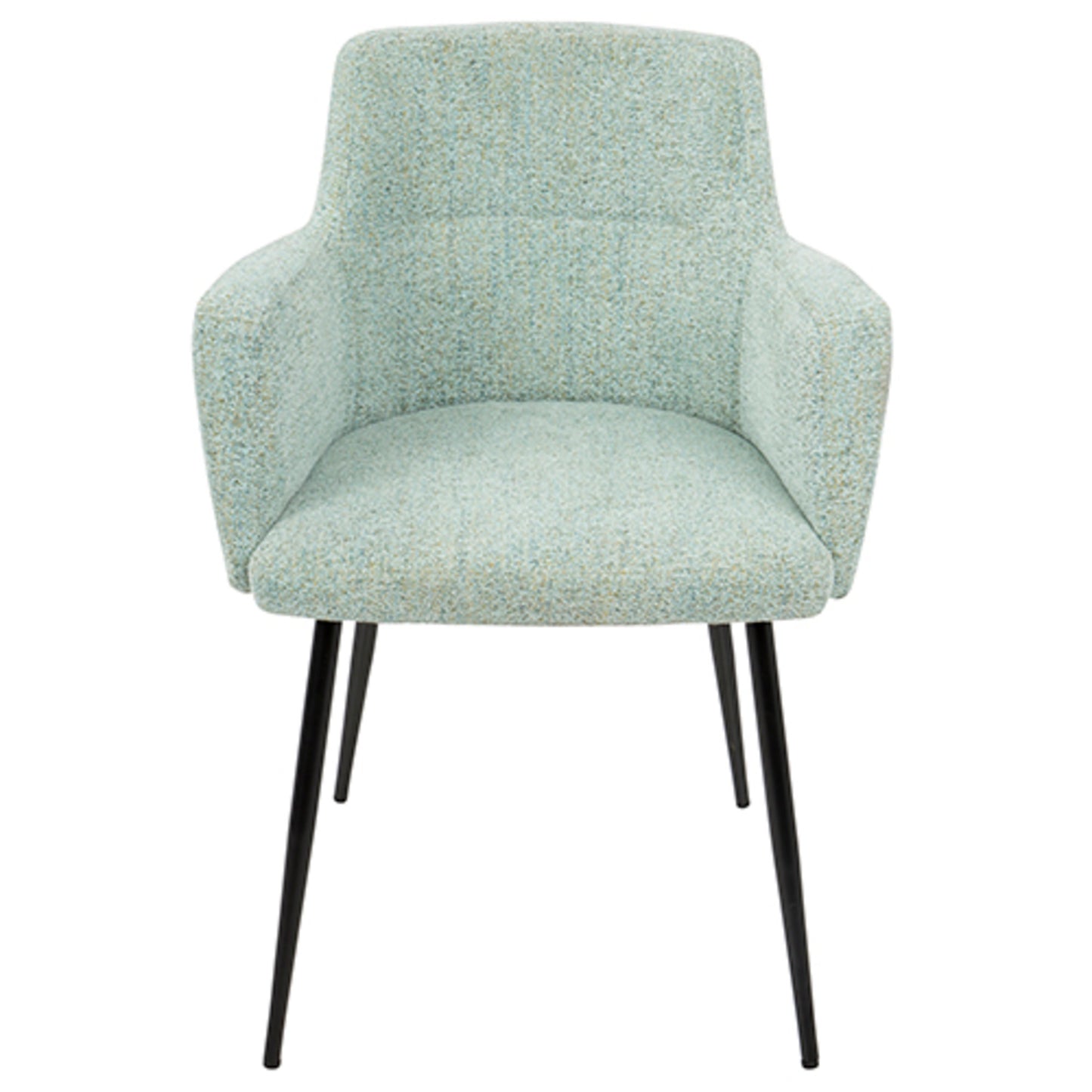 Andrew Contemporary Dining/Accent Chair in Gold Metal and Black Velvet - Set of 2