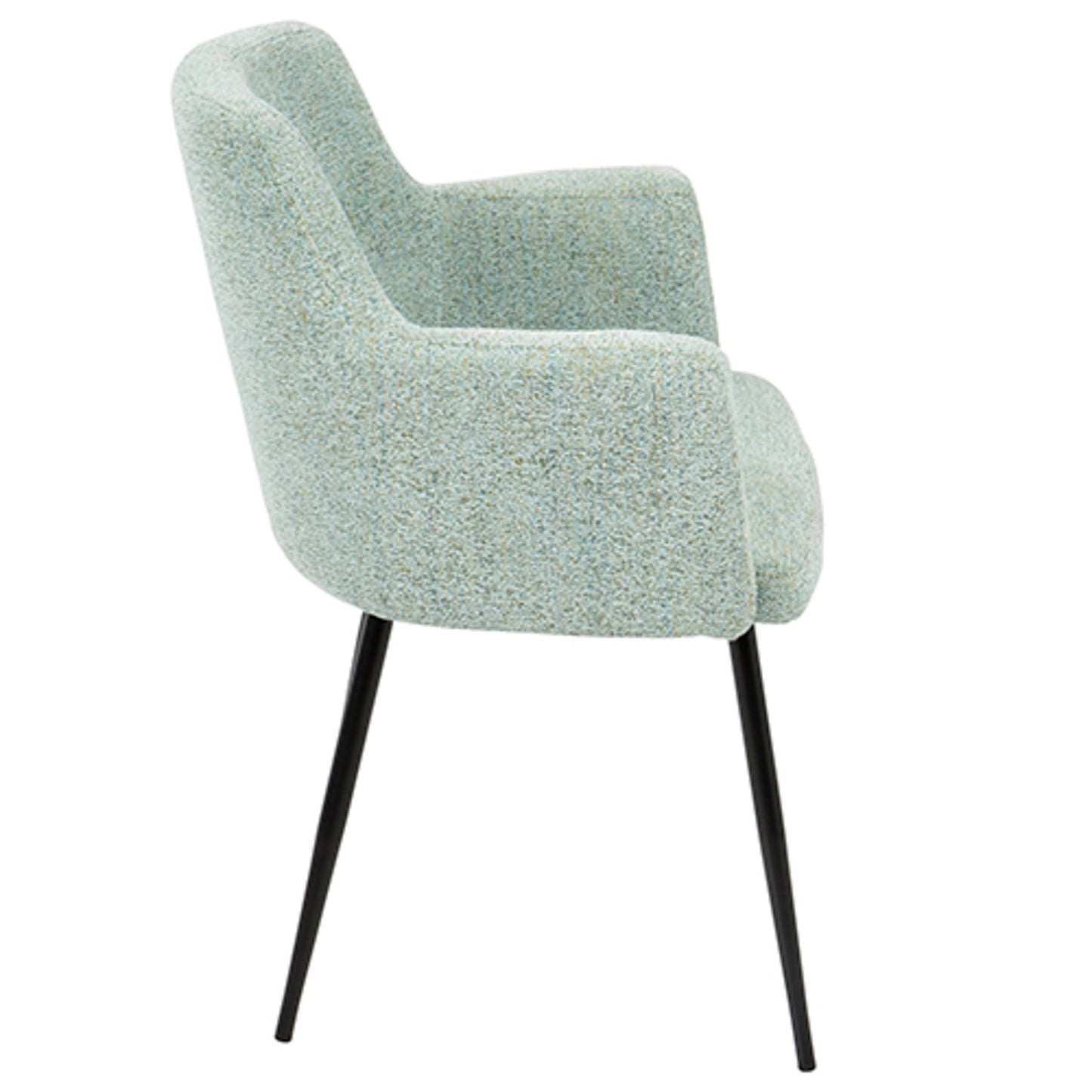 Andrew Contemporary Dining/Accent Chair in Gold Metal and Black Velvet - Set of 2