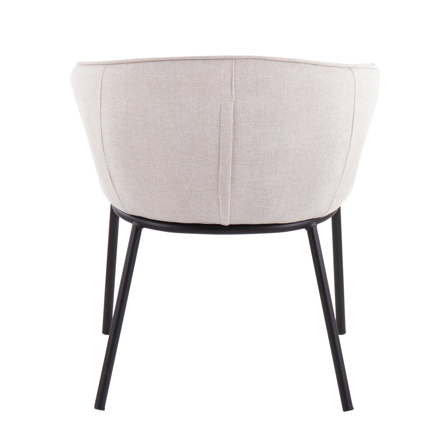 Majestic Office Furniture Contemporary Chair in Black Steel and Cream Fabric