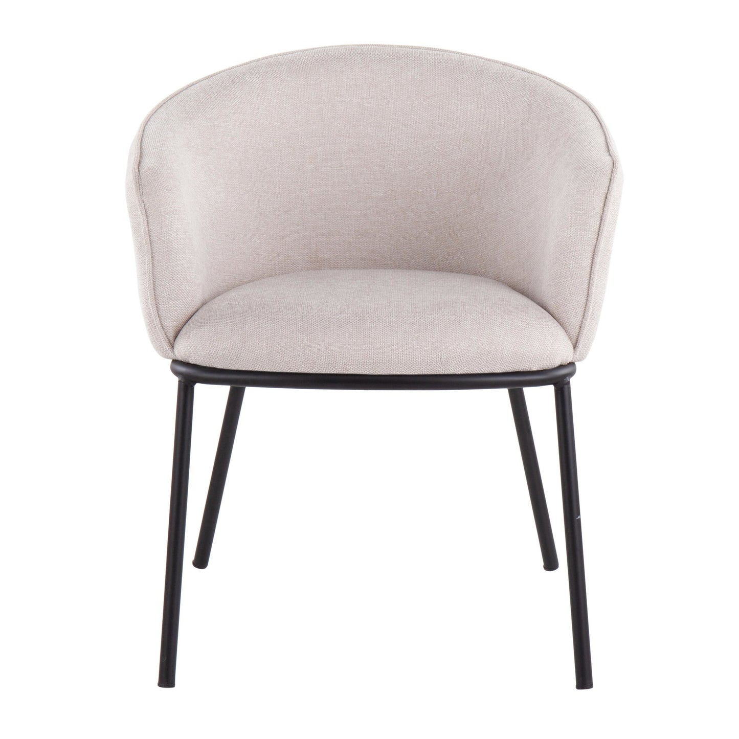 Majestic Office Furniture Contemporary Chair in Black Steel and Cream Fabric