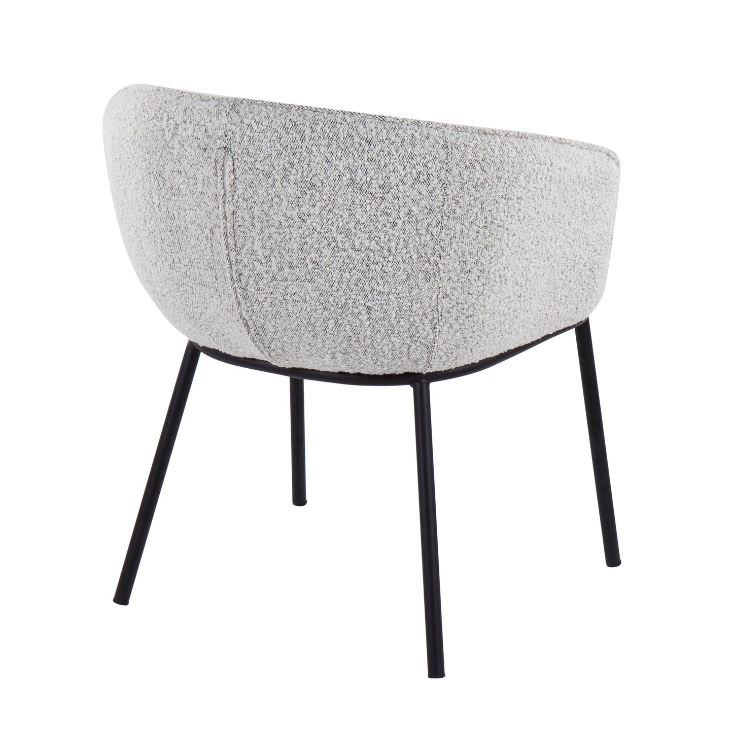 Majestic Office Furniture Contemporary Chair in Black Steel and Cream Fabric