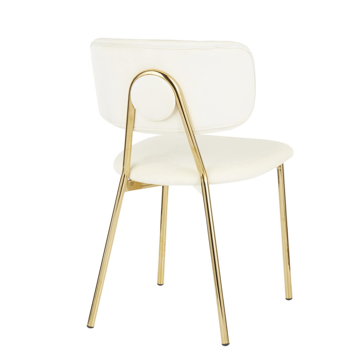 Majestic Office Furniture Contemporary/Glam Chair in Gold Metal and Black Velvet - Set of 2
