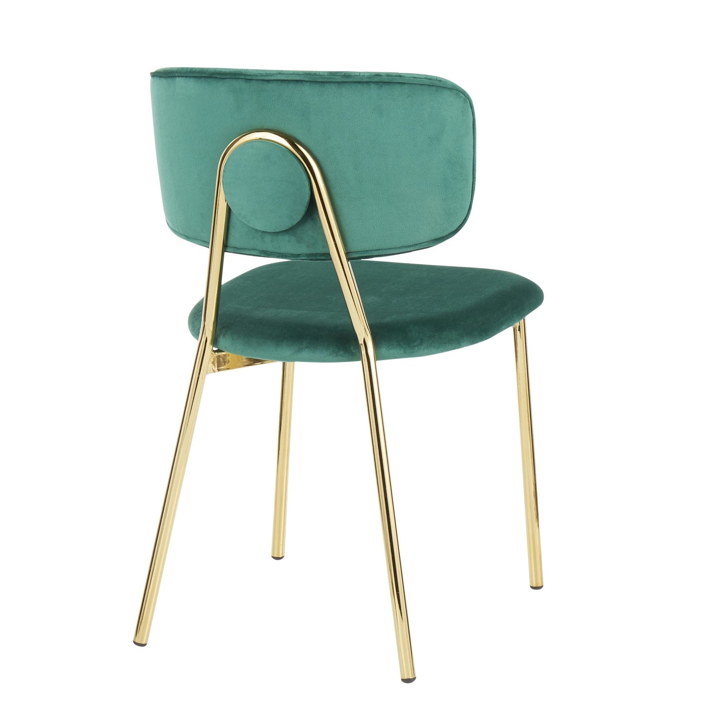 Majestic Office Furniture Contemporary/Glam Chair in Gold Metal and Black Velvet - Set of 2