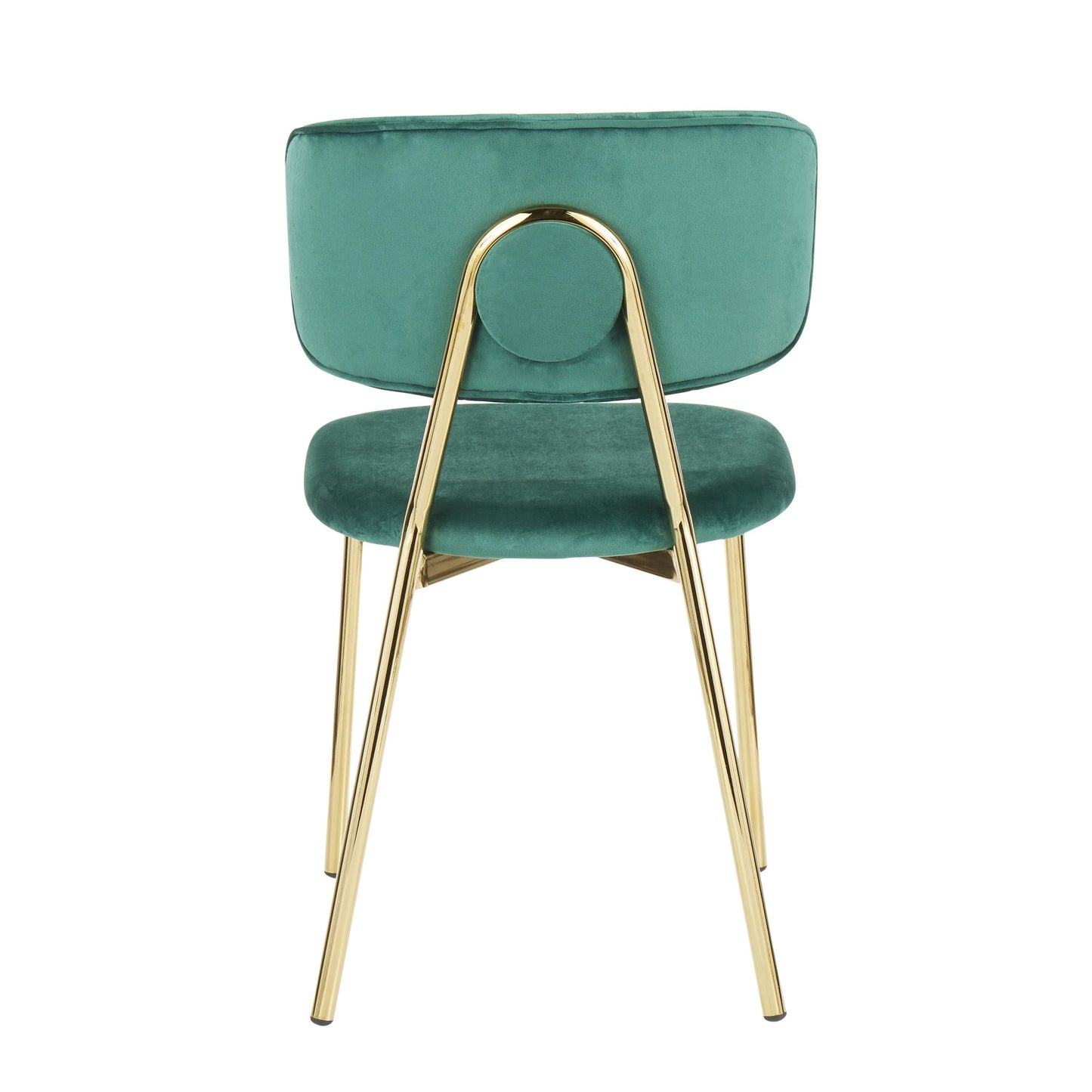 Majestic Office Furniture Contemporary/Glam Chair in Gold Metal and Black Velvet - Set of 2