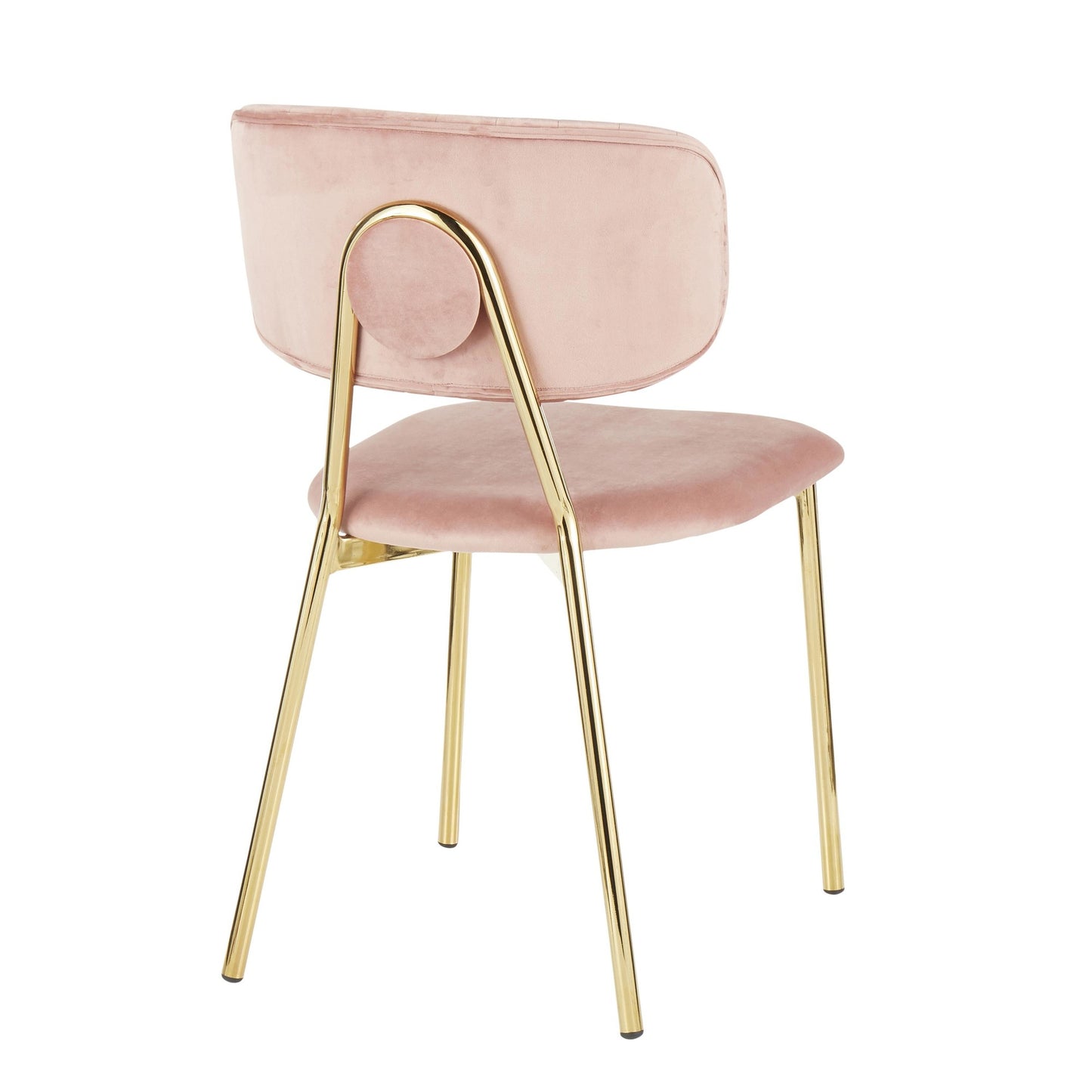 Majestic Office Furniture Contemporary/Glam Chair in Gold Metal and Black Velvet - Set of 2