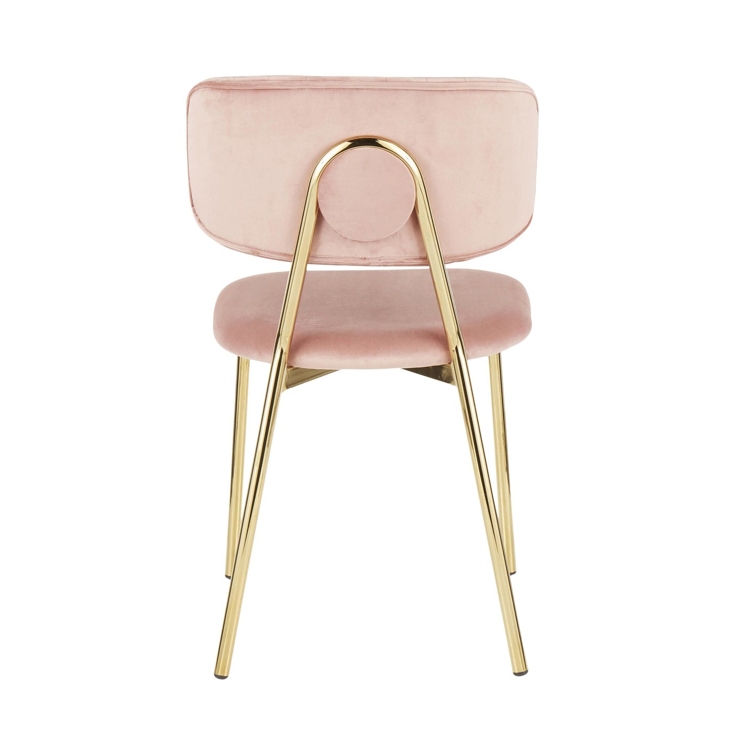 Majestic Office Furniture Contemporary/Glam Chair in Gold Metal and Black Velvet - Set of 2