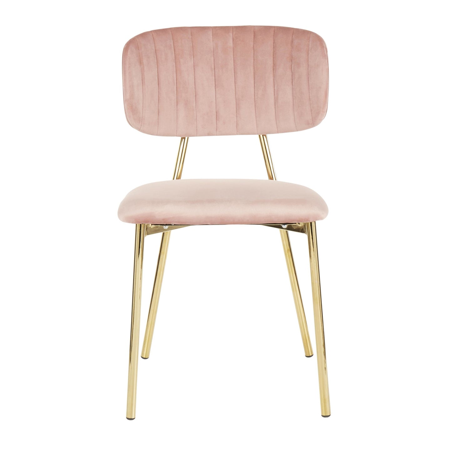 Majestic Office Furniture Contemporary/Glam Chair in Gold Metal and Black Velvet - Set of 2