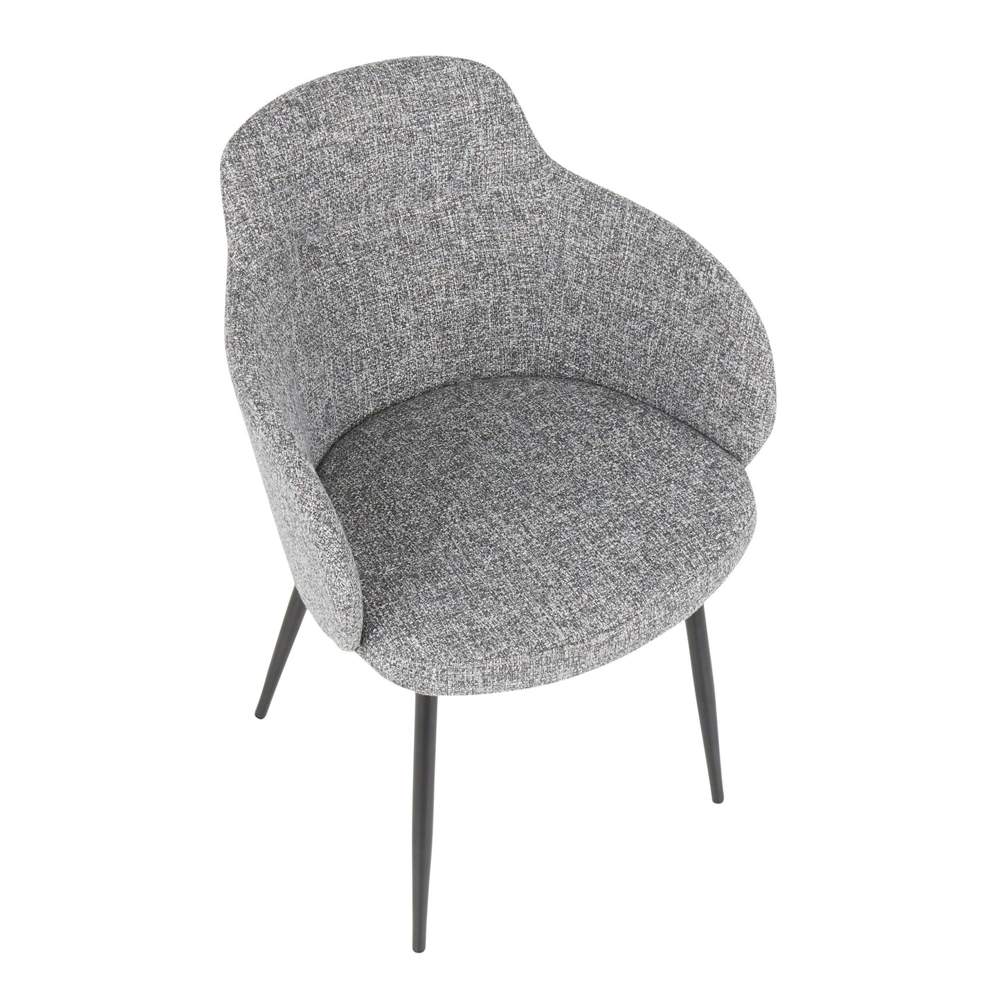 Majestic Office Furniture Industrial Chair in Black Metal and Cream Noise Fabric