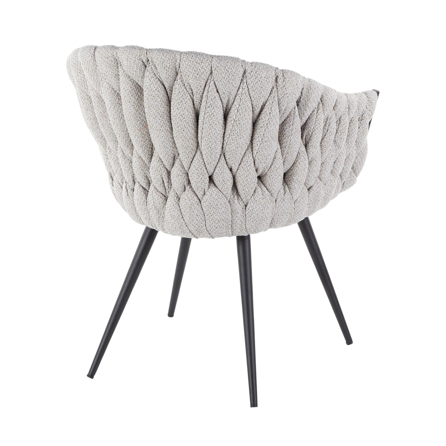 Majestic Office Furniture Matisse Contemporary Chair in Black Metal with Grey Faux Leather and Blue Fabric