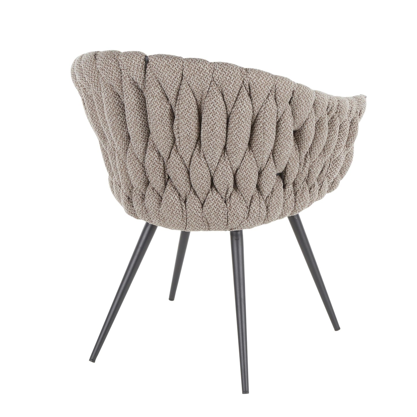 Majestic Office Furniture Matisse Contemporary Chair in Black Metal with Grey Faux Leather and Blue Fabric