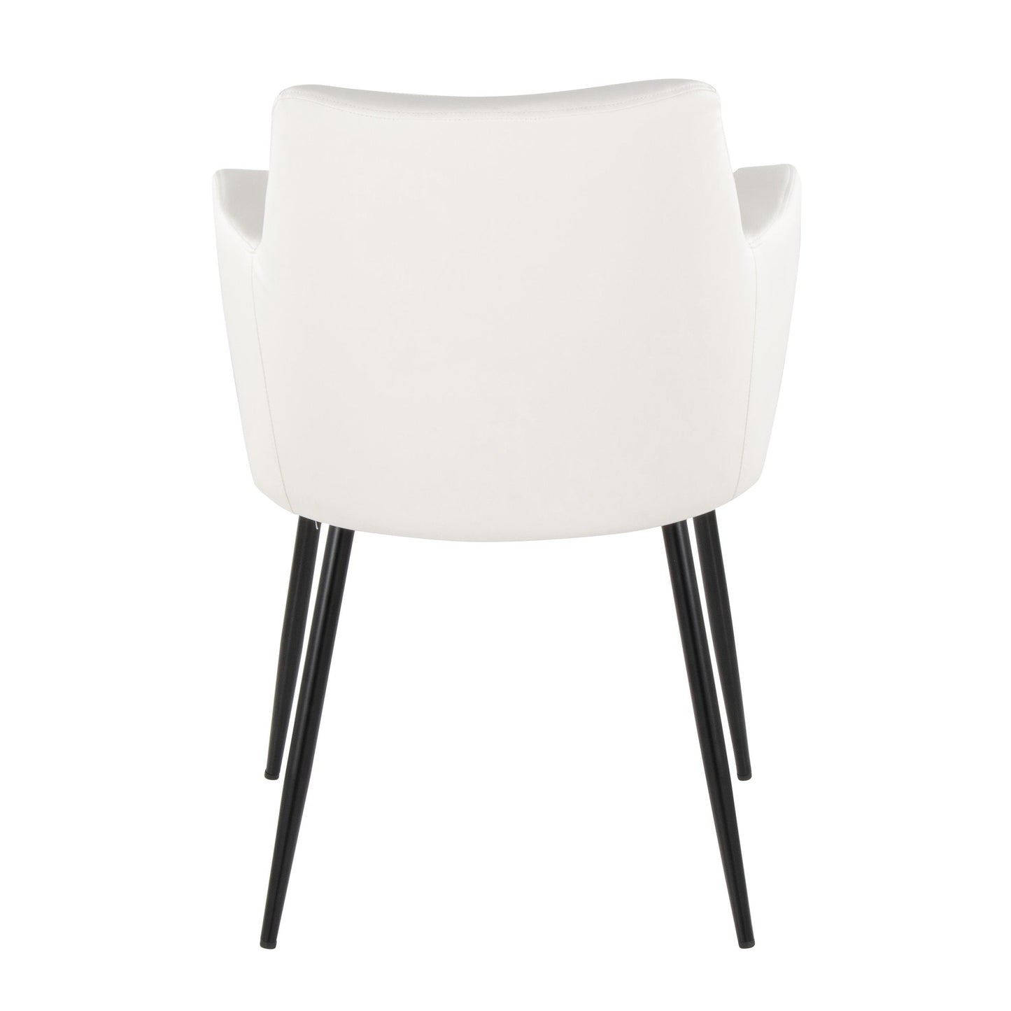 Andrew Contemporary Dining/Accent Chair in Gold Metal and Black Velvet - Set of 2