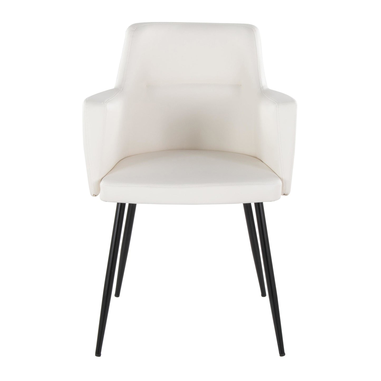 Andrew Contemporary Dining/Accent Chair in Gold Metal and Black Velvet - Set of 2
